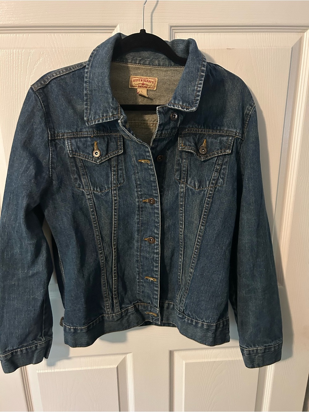 Steve & Barry's Blue Denim Jean Jacket with Button Front